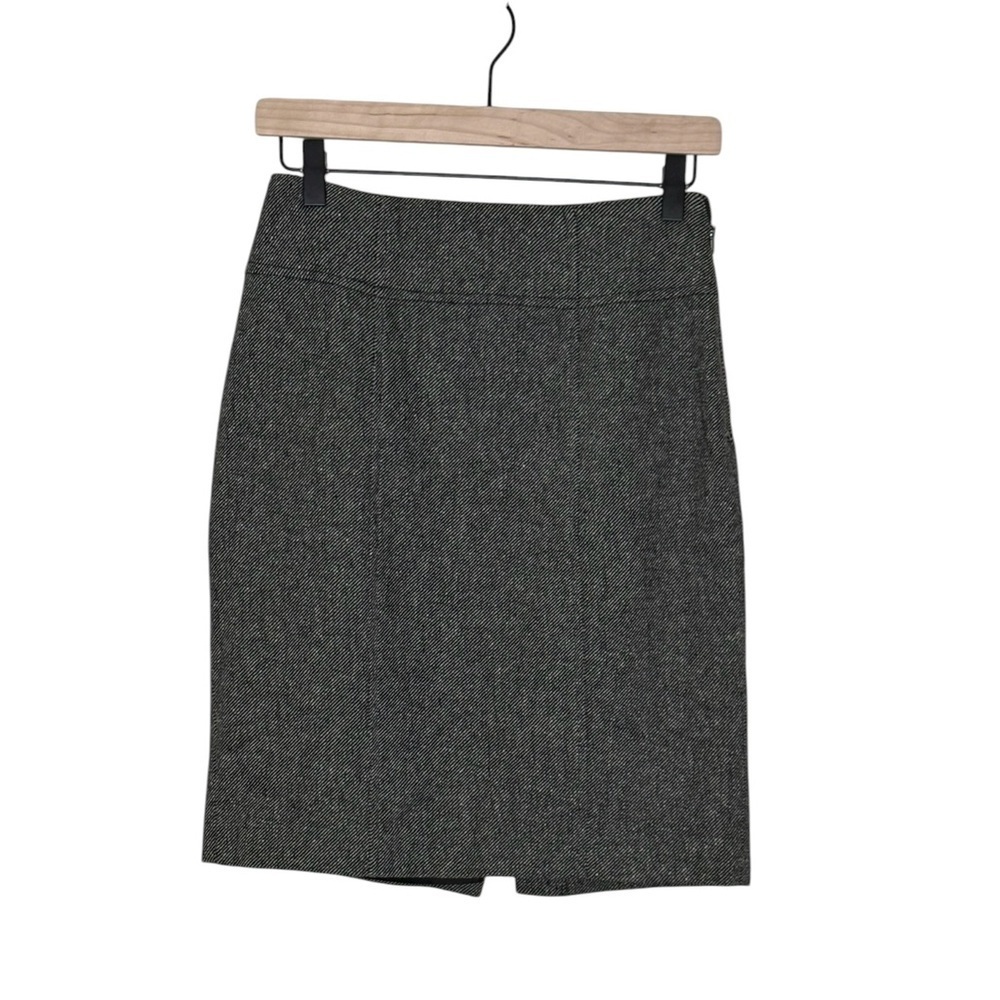 Banana Republic Charcoal Wool Blend Pencil Skirt with Stretch 0 - Picture 2 of 6